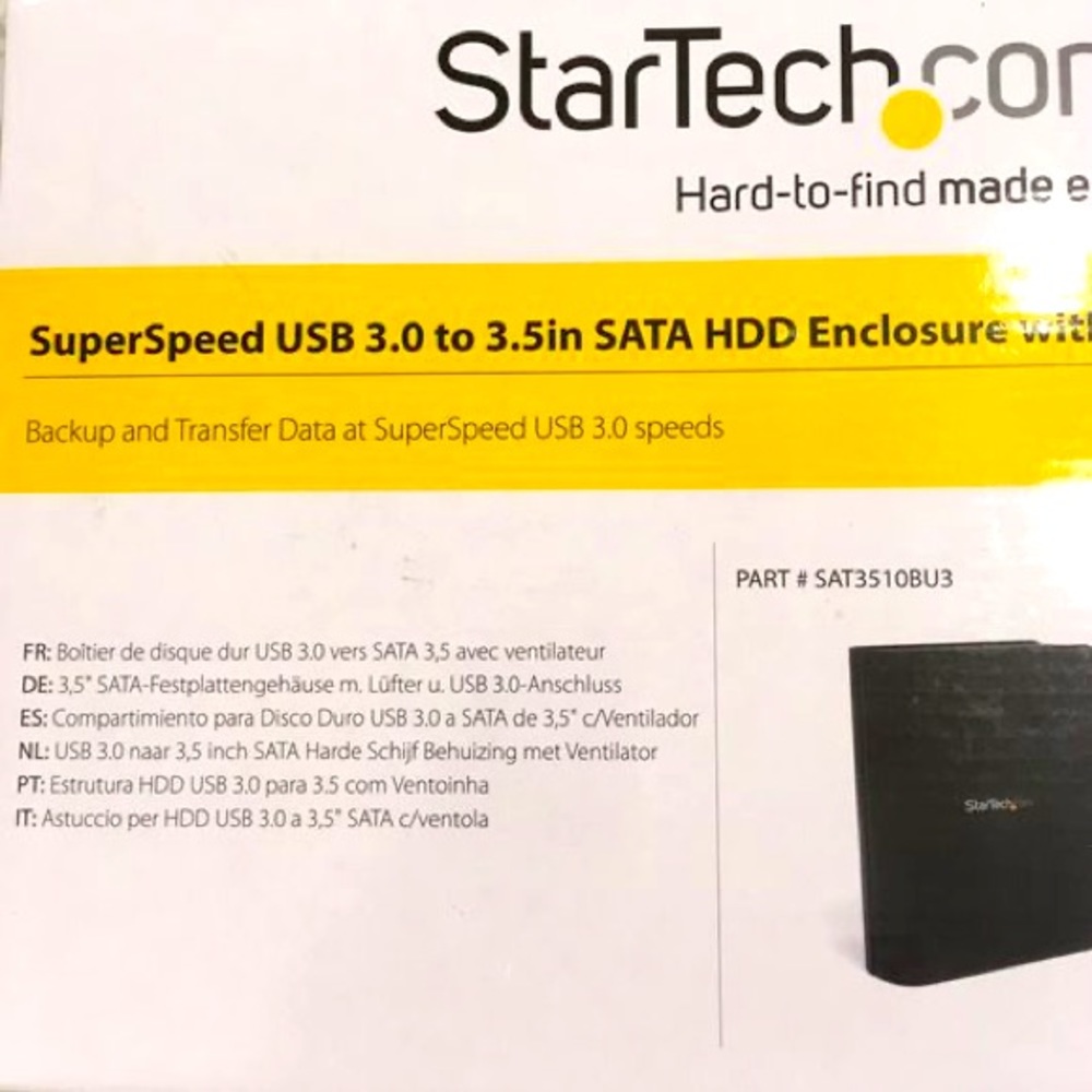 startech.com superspeed usb 3.0 - 3.5in SATA HDD enclosure with fan